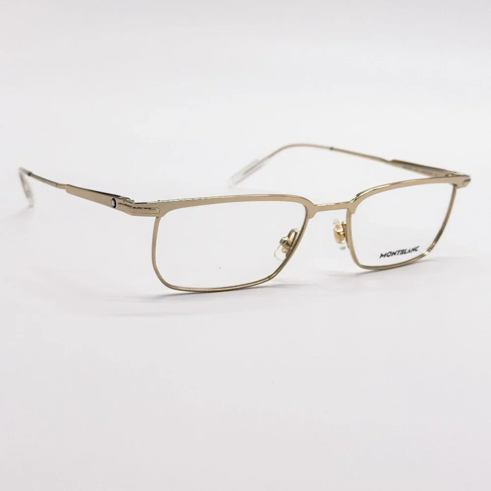 NEW MONTBLANC EYEGLASSES MB0219O 002 GOLD MEN EYEWEAR MONTBLANC